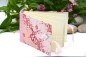 Preview: Leporello Album ca. 19,0x12,5x3,0 cm mit Verschlussschleife | Einband Japanpapier Chiyogami Blüten | rosa/ pink | Art. Nr. 97210301